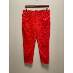 Eileen Fisher Festive Red Ankle Jeans